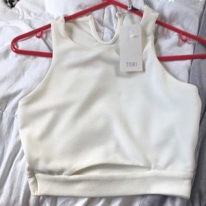 White crop top